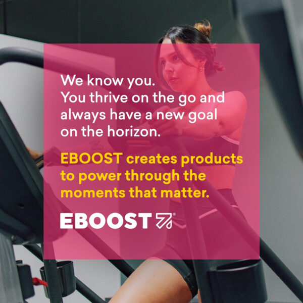 EBOOST POW Natural Pre Workout Powder - 20 Servings, Peach Nectar - Preworkout Energy Booster Gym Supplement Drink Mix for Men and Women - Performance, Joint Mobility Support - Gluten-Free