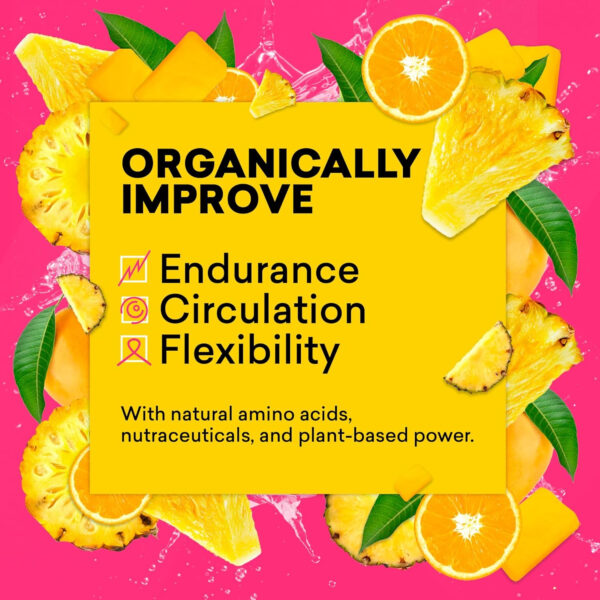 EBOOST POW Natural Pre Workout Powder - 20 Servings, Peach Nectar - Preworkout Energy Booster Gym Supplement Drink Mix for Men and Women - Performance, Joint Mobility Support - Gluten-Free