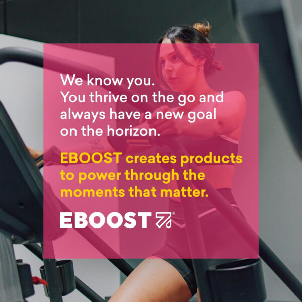 EBOOST POW Natural Pre Workout Powder - 20 Servings, Peach Nectar - Preworkout Energy Booster Gym Supplement Drink Mix for Men and Women - Performance, Joint Mobility Support - Gluten-Free