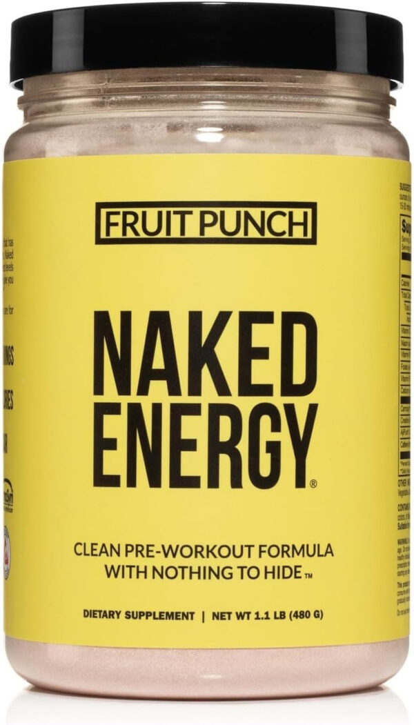 NAKED Citrus Energy - Citrus Flavored Clean Pre Workout Supplement for Men and Women, Vegan Friendly, No Added Sweeteners, Colors Or Flavors - 30 Servings